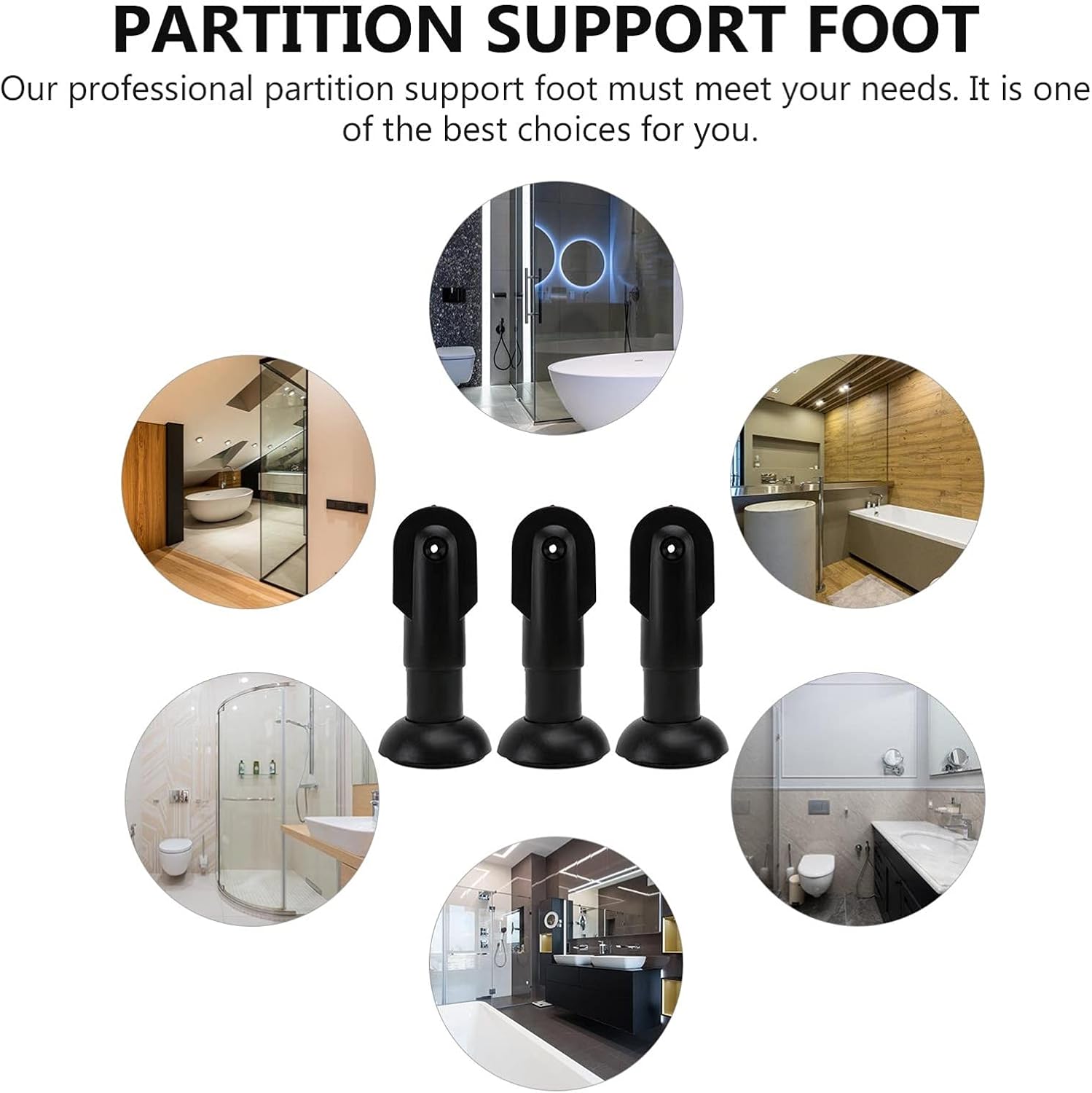 Angoily 3pcs Public Restroom Partition Fittings Toilet Partition