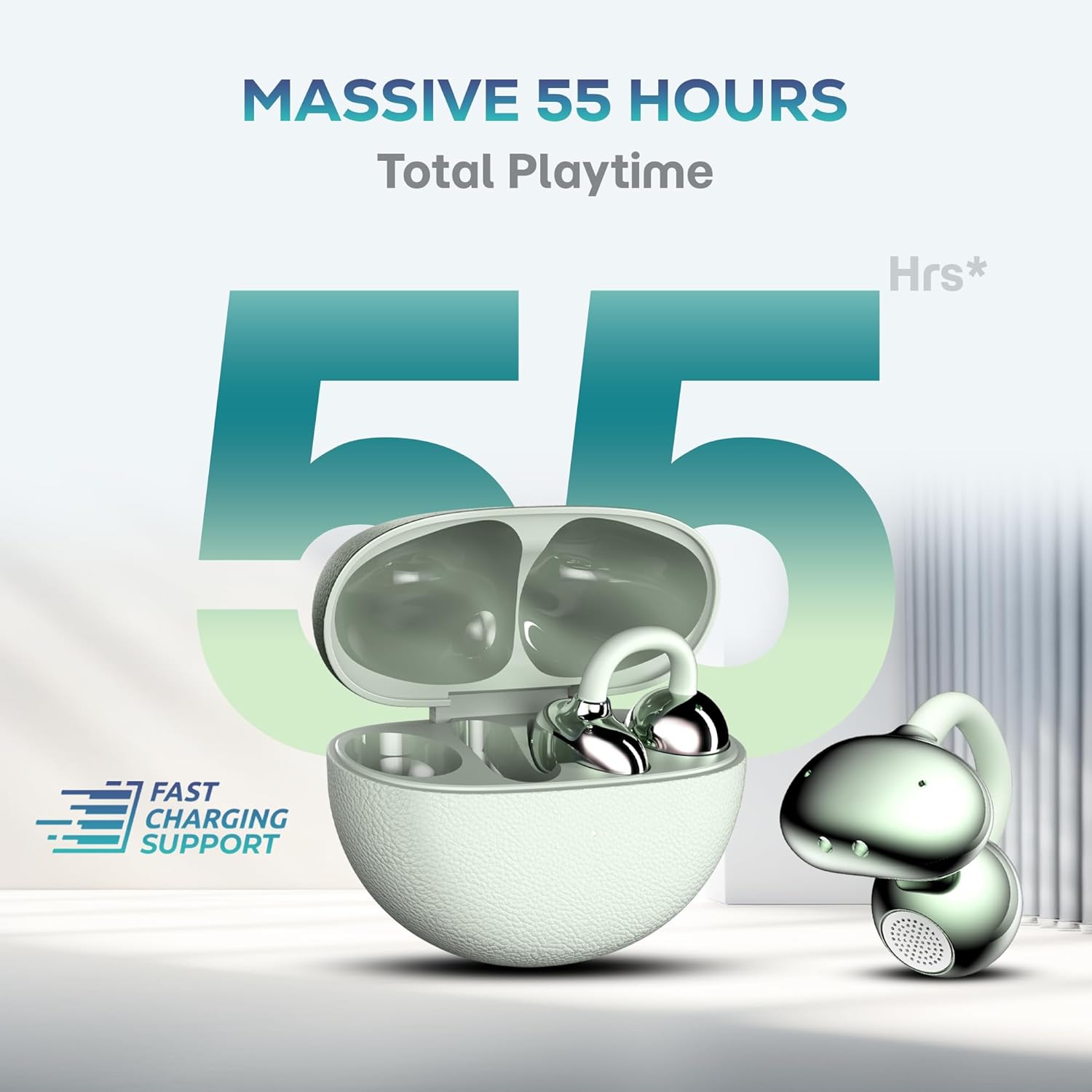 truke TruClips S45 Earbuds in charging case