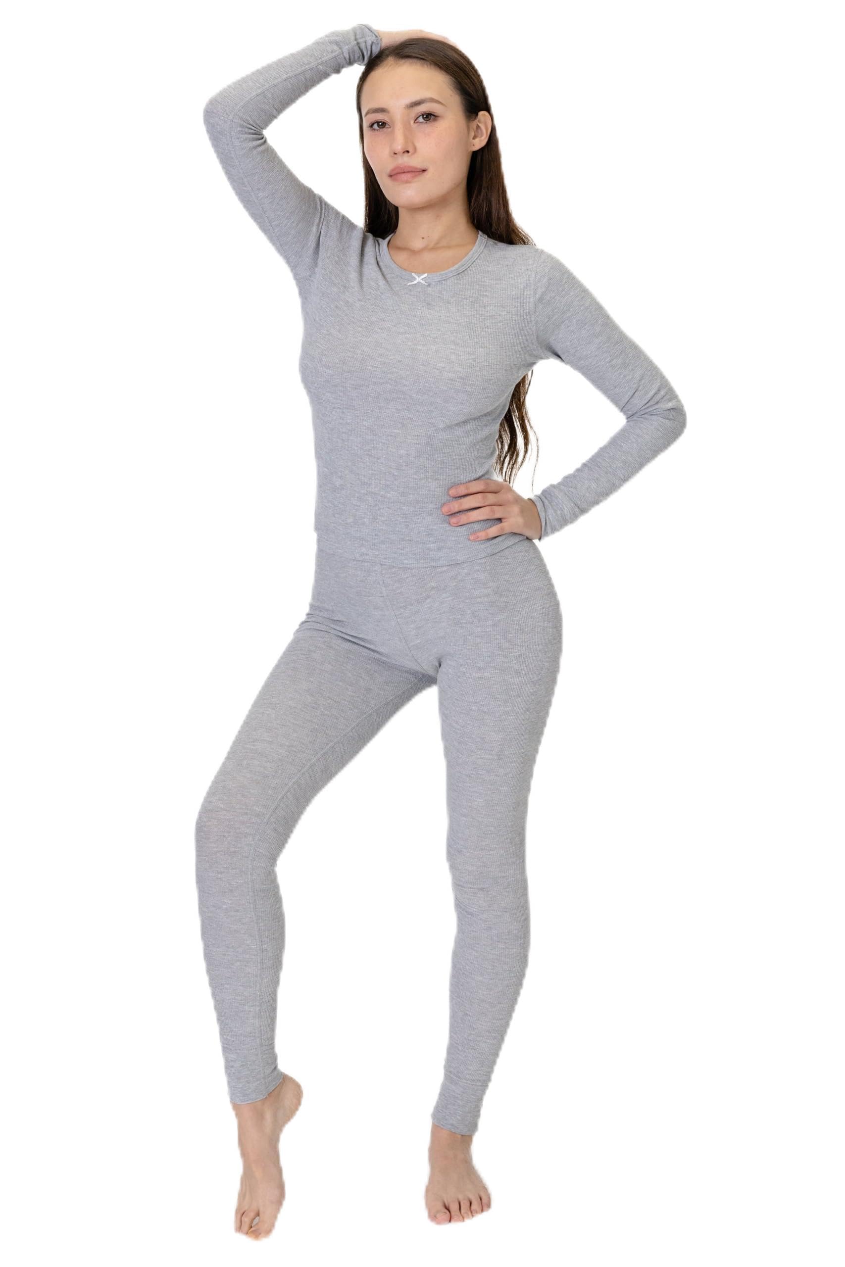 Los Angeles Apparel Baby Thermal Legging Heather Grey