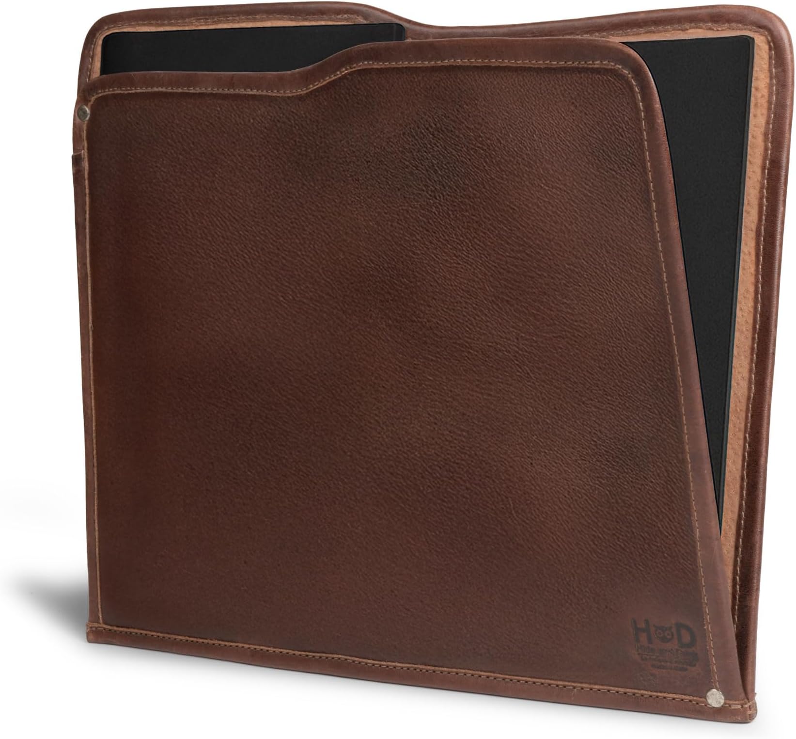 Hide & Drink, Rustic Manila Folder Document Holder, Office and Work Essentials, Professional Case, Full Grain Leather, Handmade, Bourbon Brown