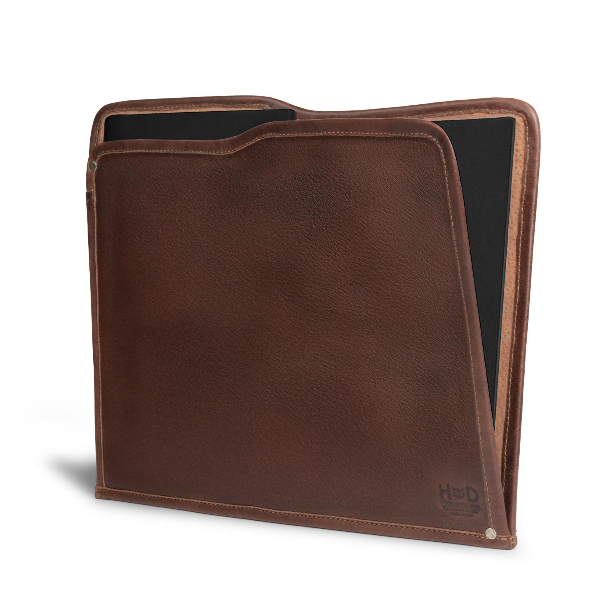 Hide & Drink, Rustic Manila Folder Document Holder, Office and Work Essentials, Professional Case, Full Grain Leather, Handmade, Bourbon Brown