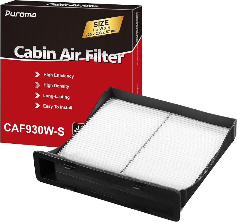 Filtro de cabine Puroma multicamadas para Subaru Crosstrek, Forester, Impreza, WRX e WRX STI – 1 unidade