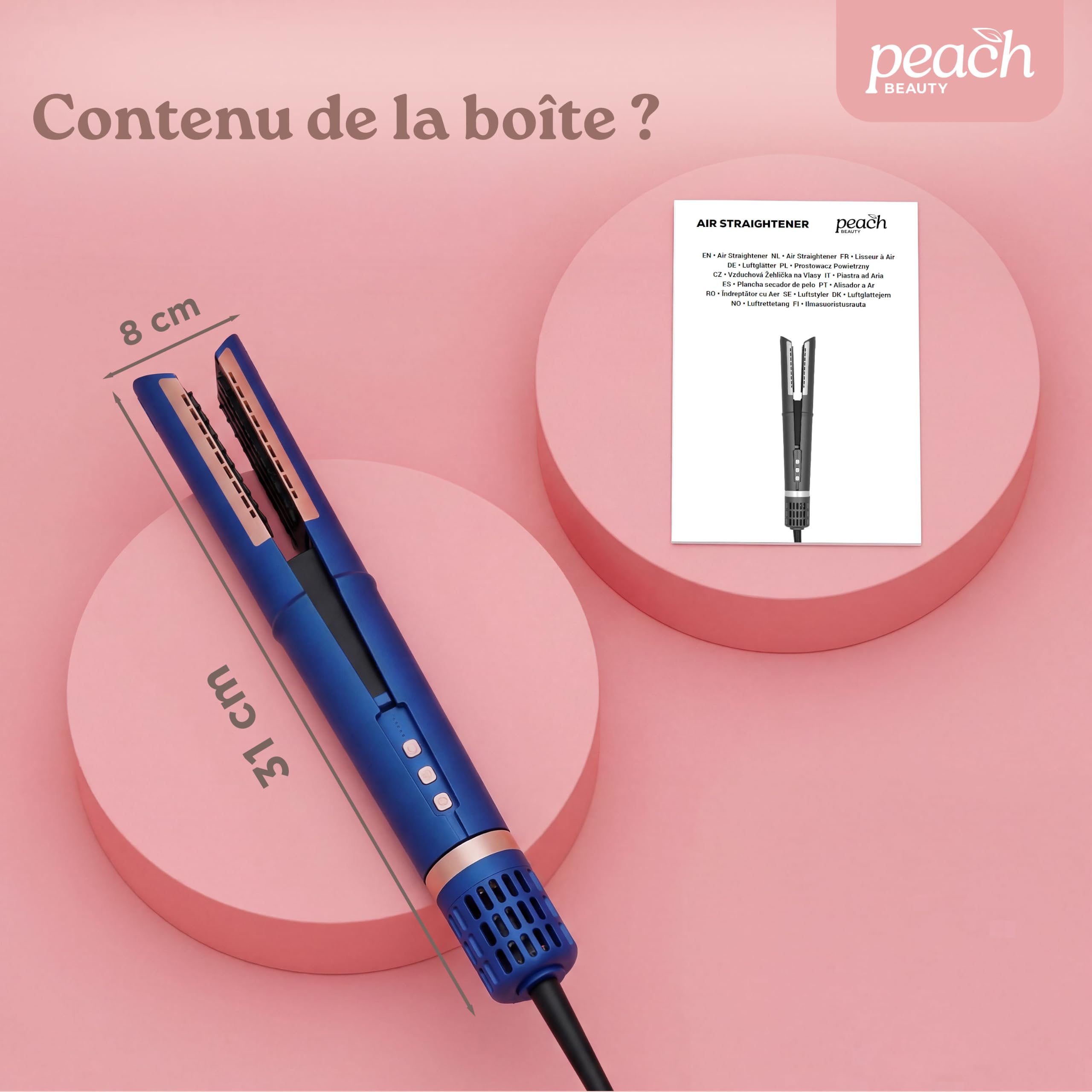 Lisseur à air & sèche-cheveux 2-en-1 | Ions | 110 000 tr/min