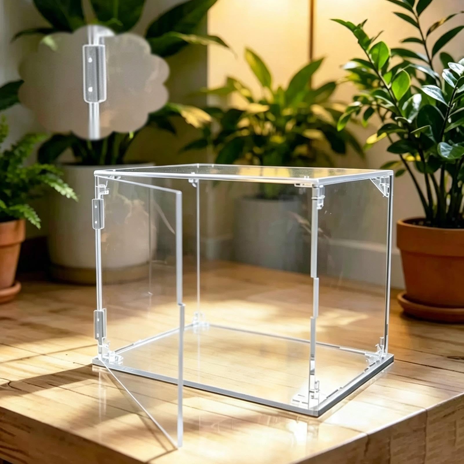UrbanUp Teca Plexiglass Scatola Acrilico Trasparente Sportello Incernierato