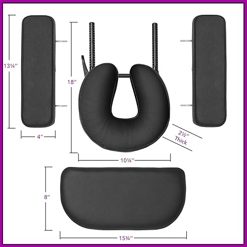 Miniatura 5 de Saloniture Mesa de masaje profesional portátil y ligera con patas de aluminio incluye reposacabezas cuna facial reposabrazos y funda de transporte