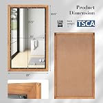 Tangkula 22" x 36" Inch Farmhouse Wall Mirror, Rustic Horizontal/Vertical Hanging Bathroom Mirror with Wood Frame, Wall Mounted Rectangular Barn Door Style Decor Mirror for Living Room Bathroom