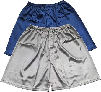 Sanraflic Mens Satin Boxer Shorts, Underwear in Combo Pack