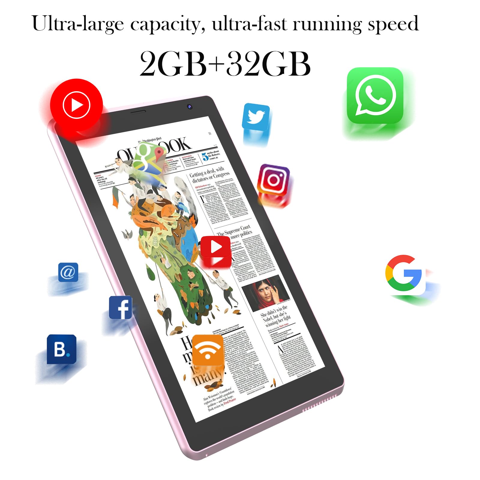 Amazon.co.jp: WUIUHOU 7インチ Android 15タブレット、6GB RAM 32GB
