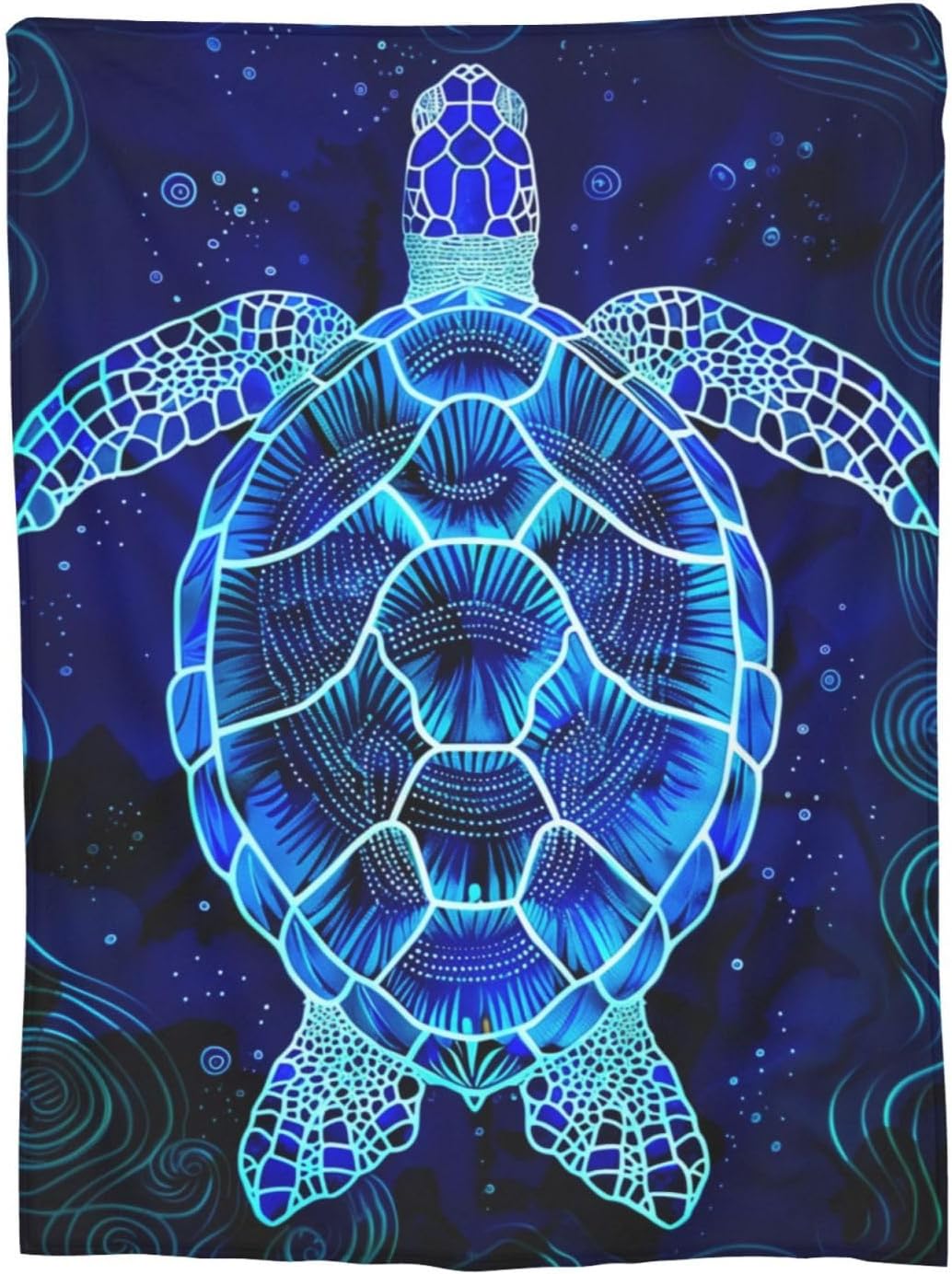 Sea Turtle Blanket for Kids Women Adults, Flannel Sea Turtle Blankets Gifts, Vintage Ocean Animal Theme Throw Blanket for Sofa Couch Bed Living Room Soft Warm Cozy Sea Turtle Decor 60" x 50"