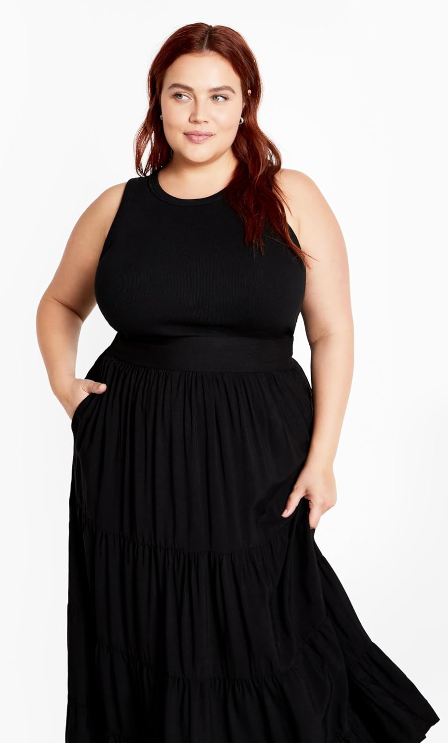 City Chic Women's Plus Size Skirt - Tiered Maxi - Image 4