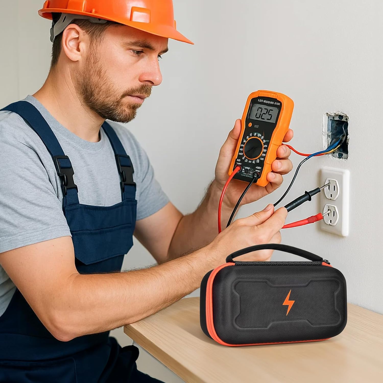 Case Compatible with Klein Multimeter MM325 MM300(69149P) Multi Meter Testers, Storage Carrying Organizer for Electrical Test Kit Voltage/Outlet Tester, Wire Stripper, Leads & Batteries (Box Only) (S) - Image 6