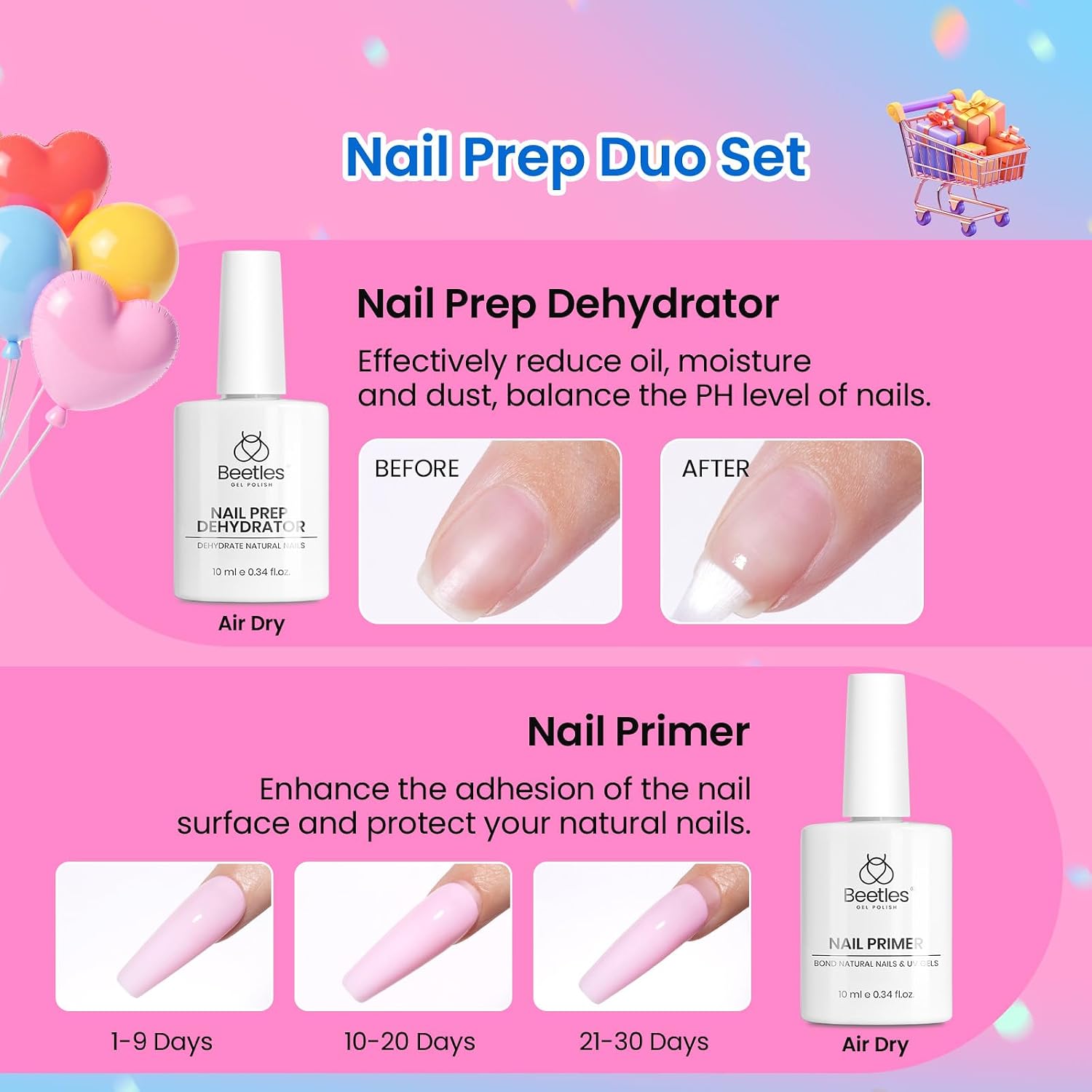 Beetles Gel Nail Kit, Short Almond 576Pcs - Image 3