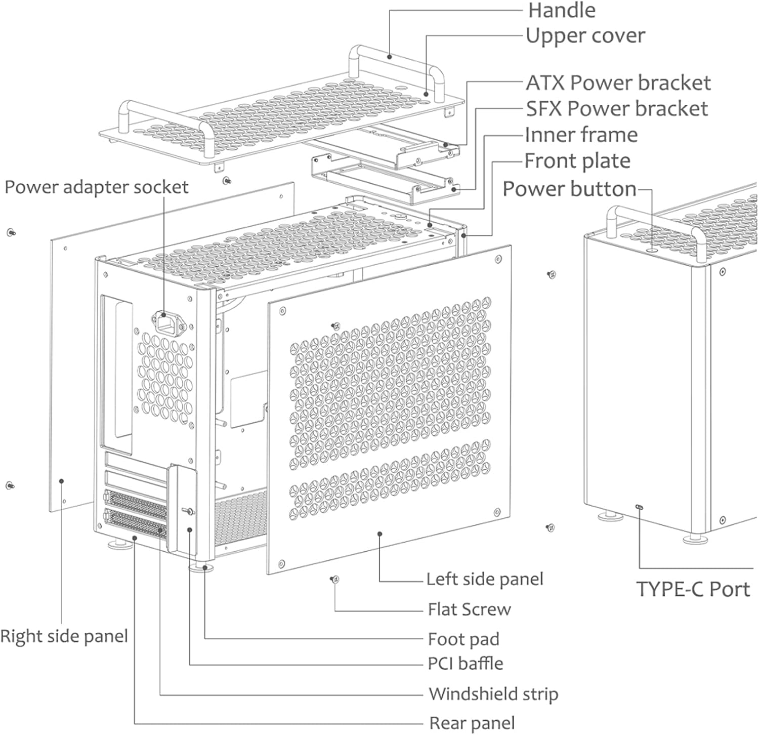 MATX Case, Micro ATX Case B2Pro, Full Aluminum MATX Computer Case Fits MATX/ATX/SFX Power Supply &240 Cooling