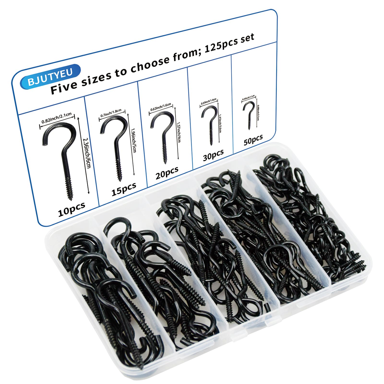125 Pcs Screw Hooks - Hanging Plants & More -1 125 Pcs Screw Hooks - Hanging Plants & More -1