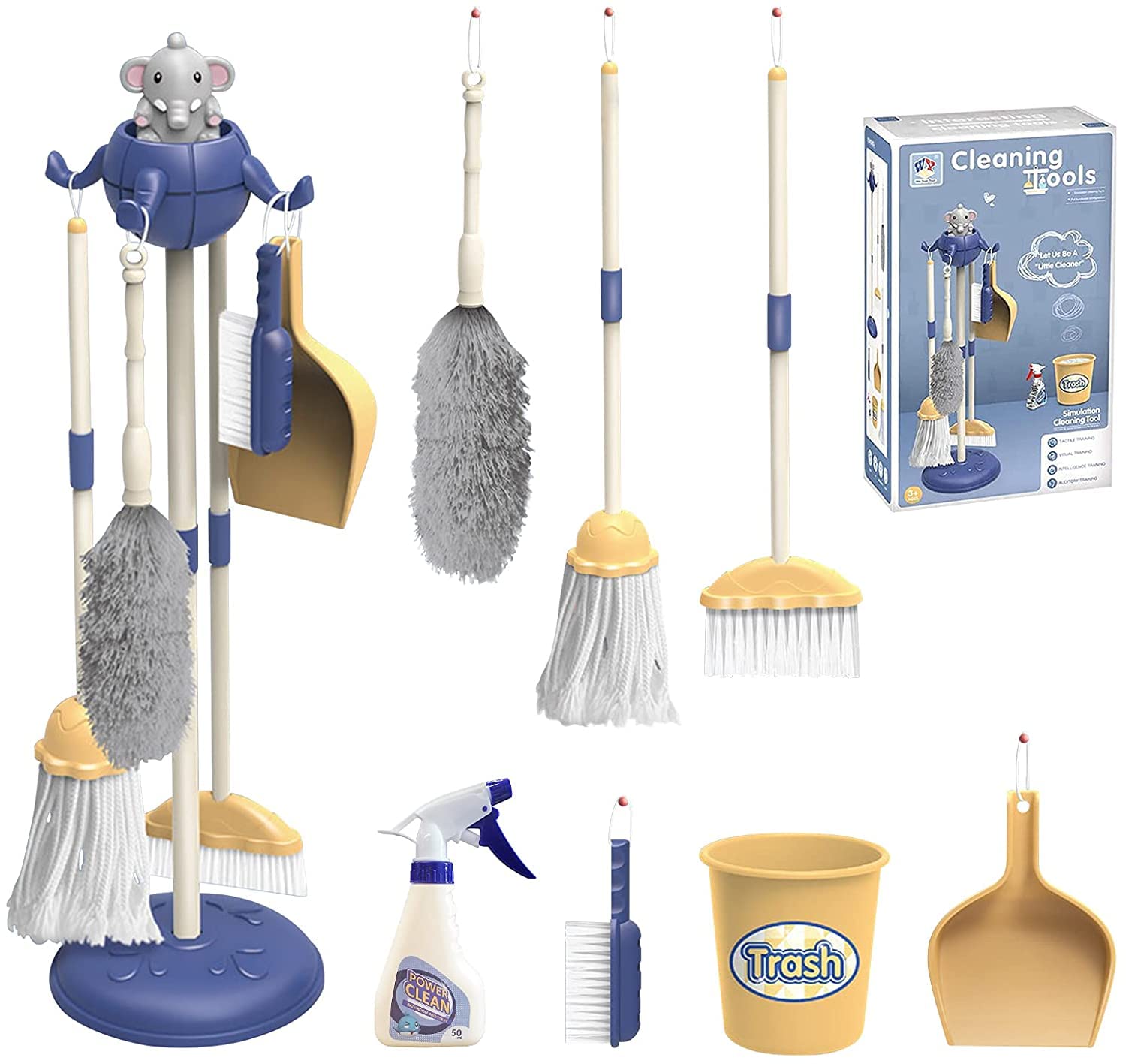 Toddler Cleaning Set - Kids Cleaner Kitchen Toys Pretend Play House Cleaning Kit, Preschool Housekeeping Play Toy, Play Kitchen Housework Tools, Ideal Christmas Birthday Gift for Toddlers Girls Boys
