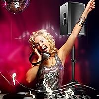 Vista 7 de Soporte de trípode para altavoces de escenario, altura ajustable de 89 a 152 cm, universal, resistente, inserto compatible de 35 mm