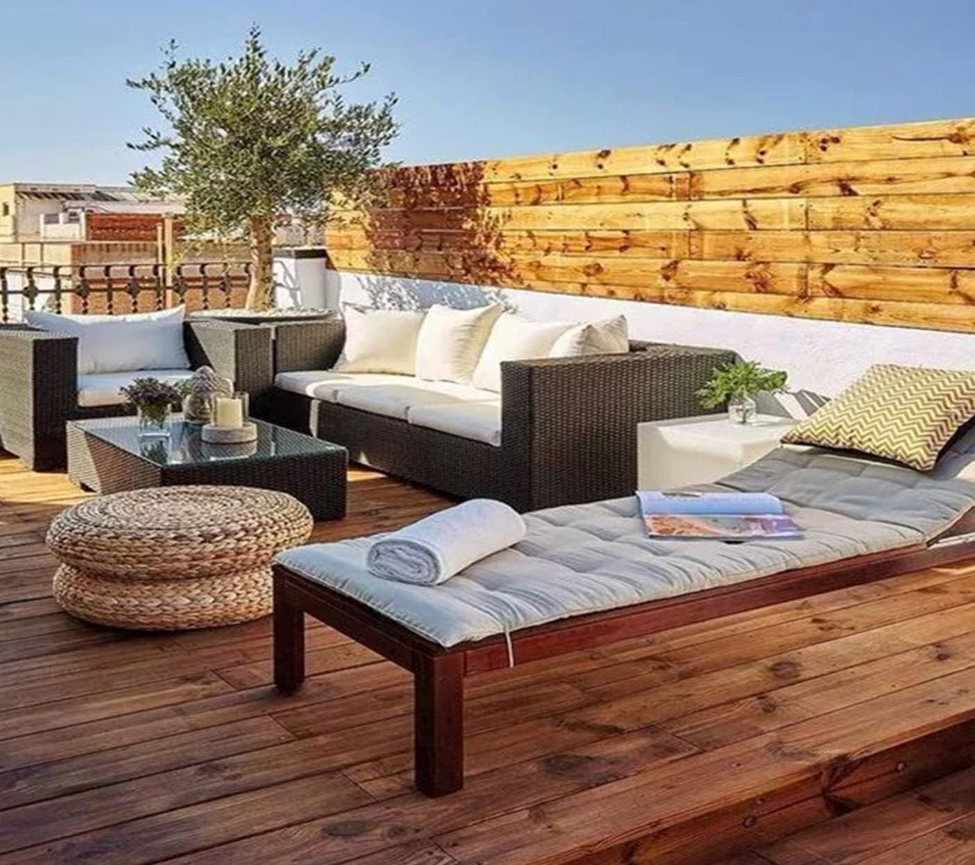 防水 3人掛け ガーデンベンチ クッションパッド 屋外 屋内 120cm スイングパティオ用シートパッド ダークグレー ガーデンベン