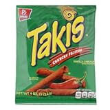 TAKIS Rolled Crunchy Fajitas Tortilla Chips Box with 6 bags of 4 ounces