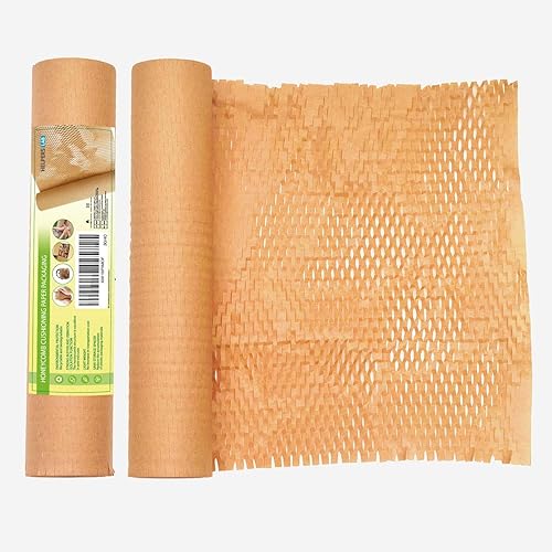 Miniatura 10 de Ready Roll Papel de embalaje de 12 pulgadas x 131 pies de panal de abeja, embalaje perforado, 1 rollo de envoltura de panal de abeja, embalaje de