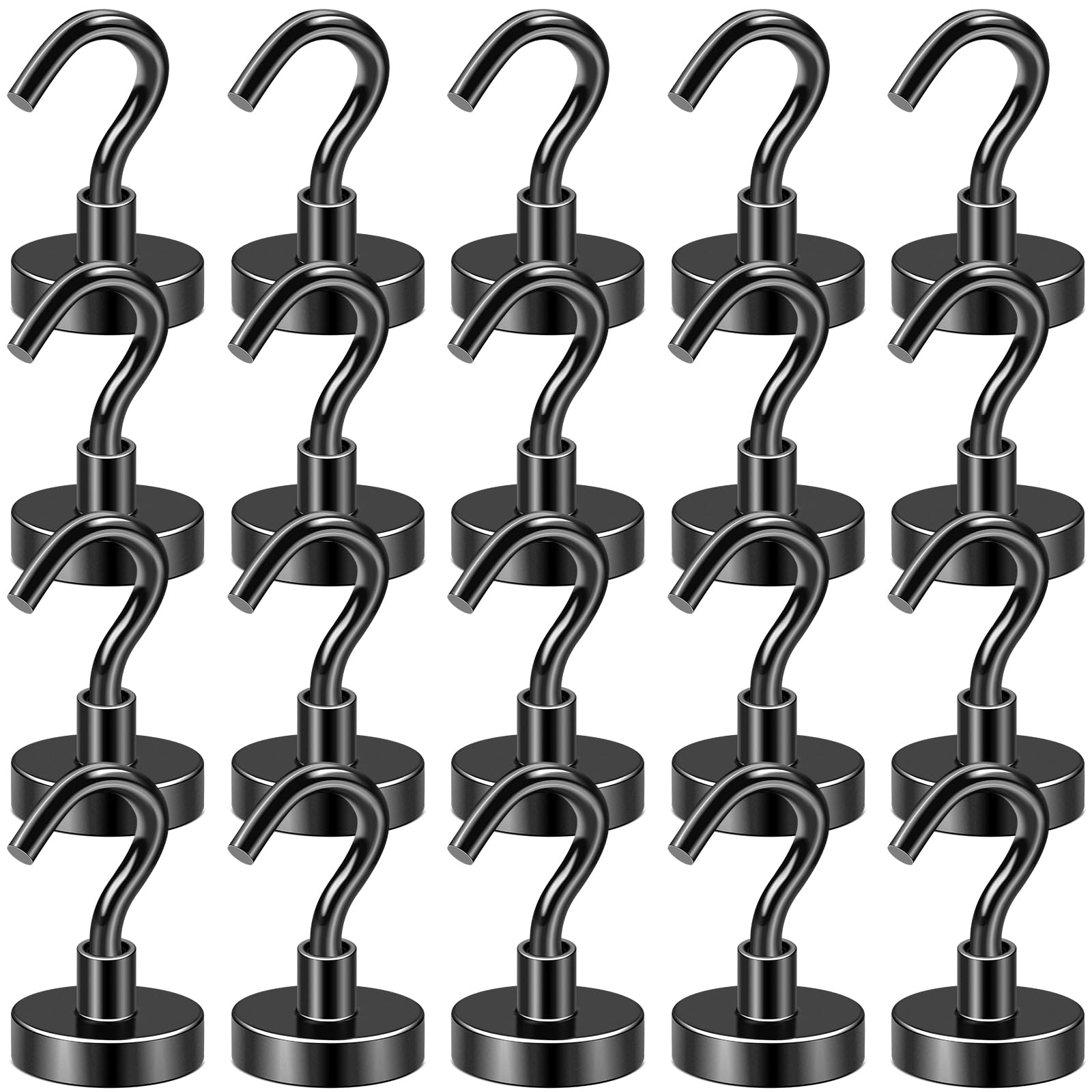 DIYMAG Magnetic Hooks 20pcs 50lbs Cruise Essentials 2026 Magnet Hook Black