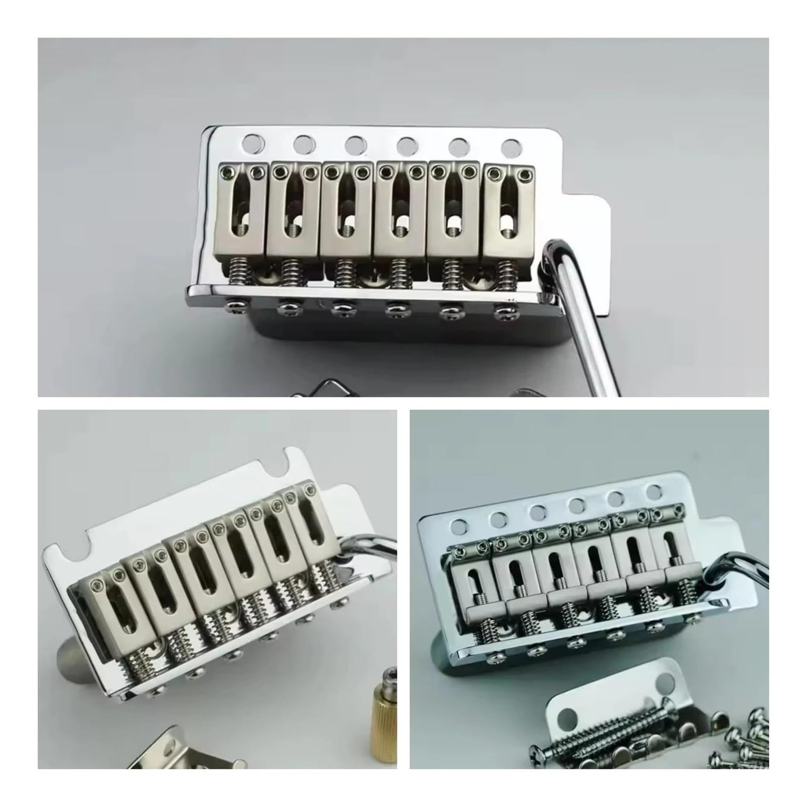 Ponte Tremolo Per Chitarra Elettrica Finitura Cromata Spaziatura Corde 10.5 Mm | Ponte per chitarra (6 viti)