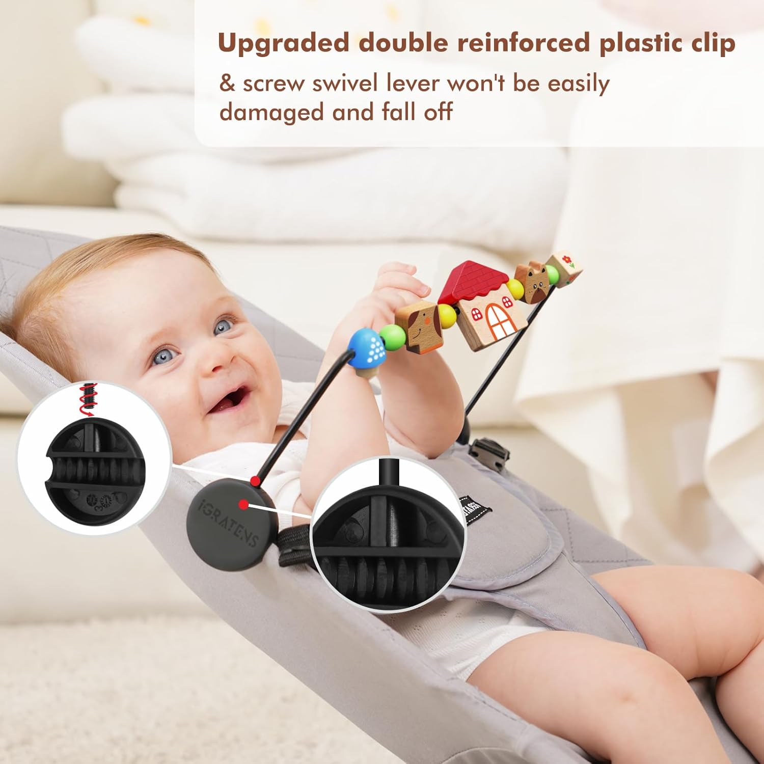 iGRATENS Baby Bjorn Bouncer Toy Bar, Toy for Baby Bouncer Soft & Bliss, Easy to Attach and Remove, Child-Friendly Materials, Exciting Design for Curious Babies, Pet Paradise