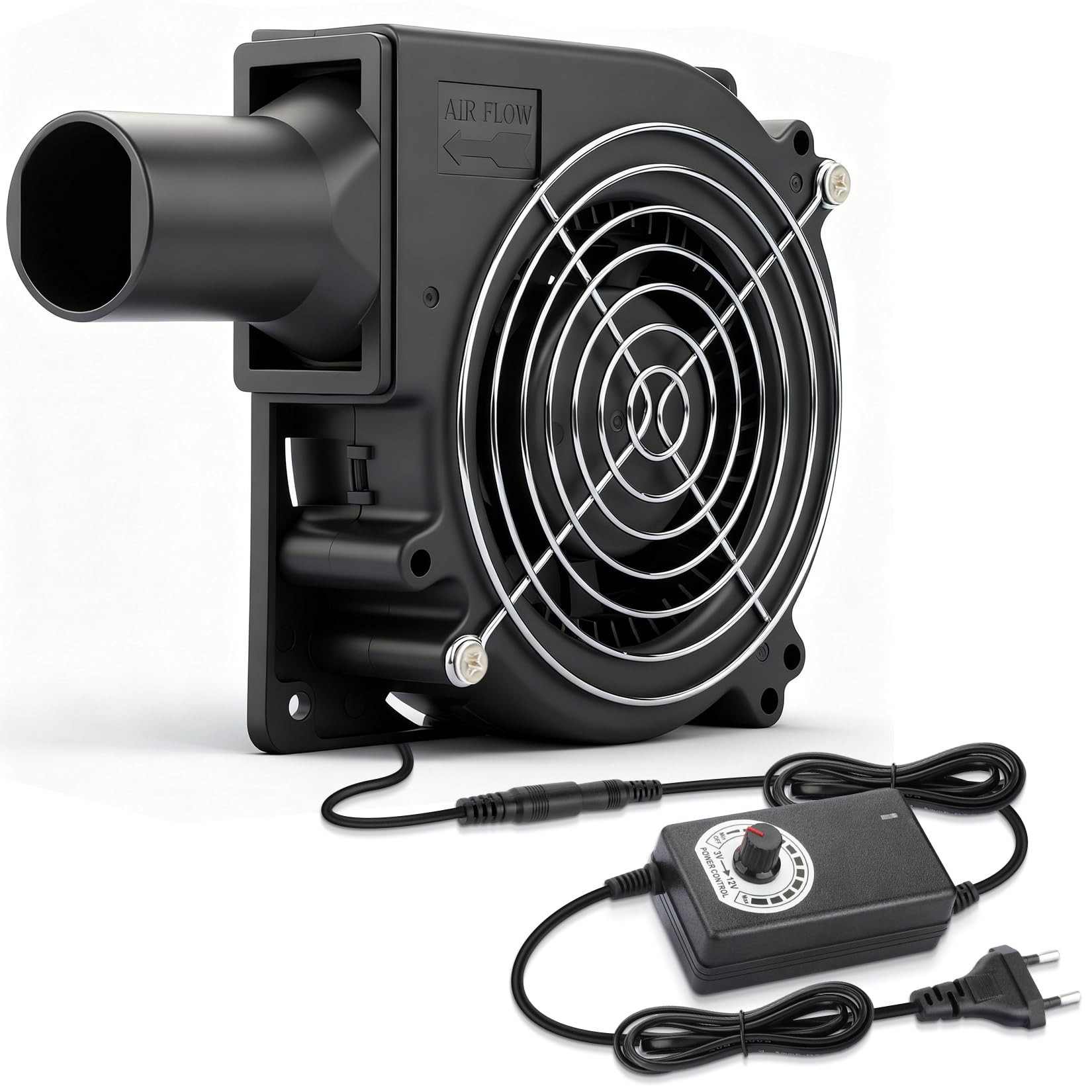Wathai Radiallüfter 230v Gebläse Lüfter 120mm Turbinen 230v Drehzahlregler