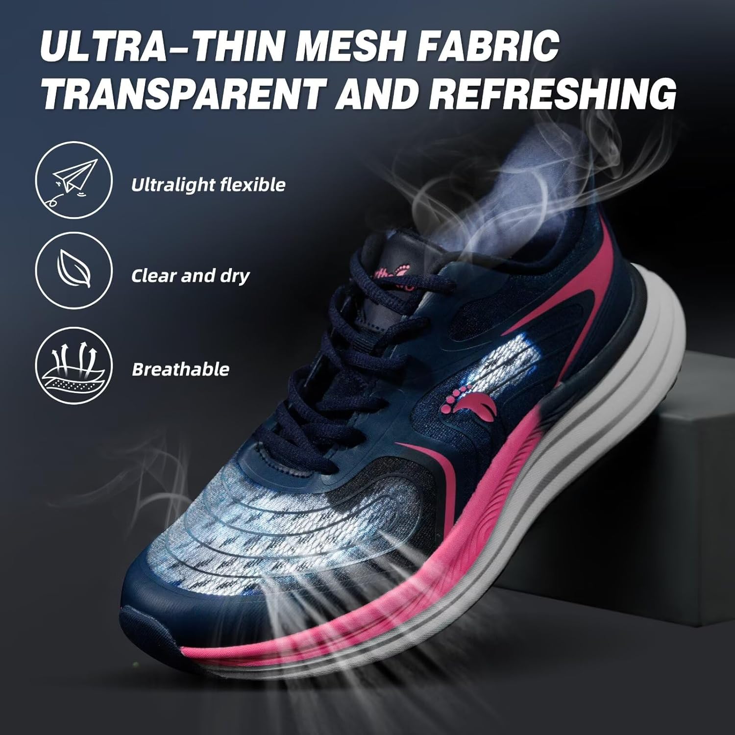 Women's Orthopedic Road Running Shoes: Comfortable Casual Arch Support Plantar Fasciitis Athletic Sneakers, High Arch Flat Feet Tennis Sports Work Walking Shoes for Foot and Heel Pain Relief - Image 6