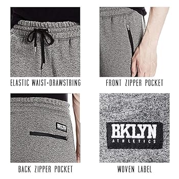 2024年新品　BRIEFING 正規品　FLEECE JOGGER PANTS Amazon.com: BROOKLYN ATHLETICS Men's Fleece Jogger Pants