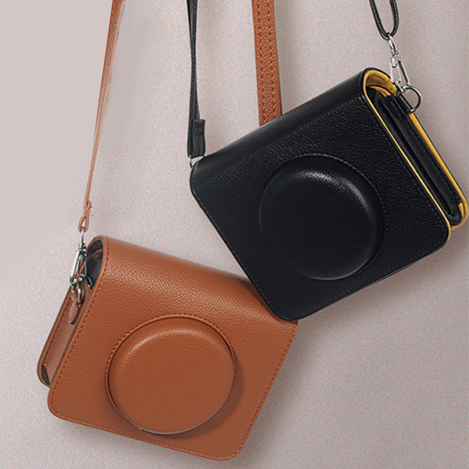 Custodia per Fotocamera Istantanea Borsa da Trasporto in Pelle PU con Tracolla Custodia Protettiva per C300R con Apertura Frontale e Accesso di Ricarica per i Viaggi (BLACK)