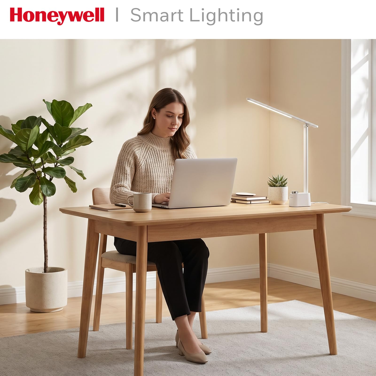 Honeywell Lámpara de Escritorio,Lámparas de Escritorio Blancas para Oficina