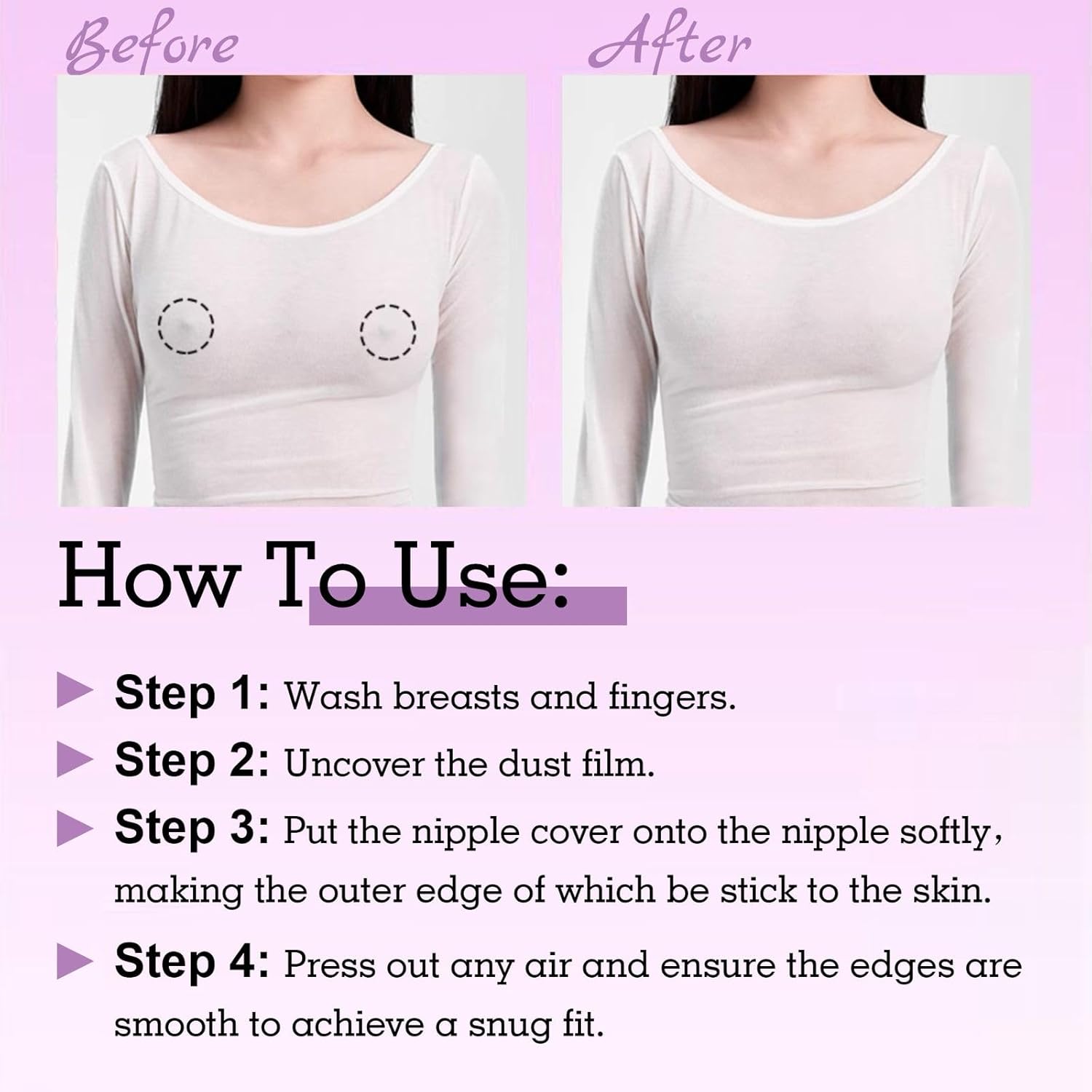 4 Pairs Premium Nipple Covers for Women Adhesive Resusable Siliconce Nipple Pasties for Backless Strapless Dresses - Image 3
