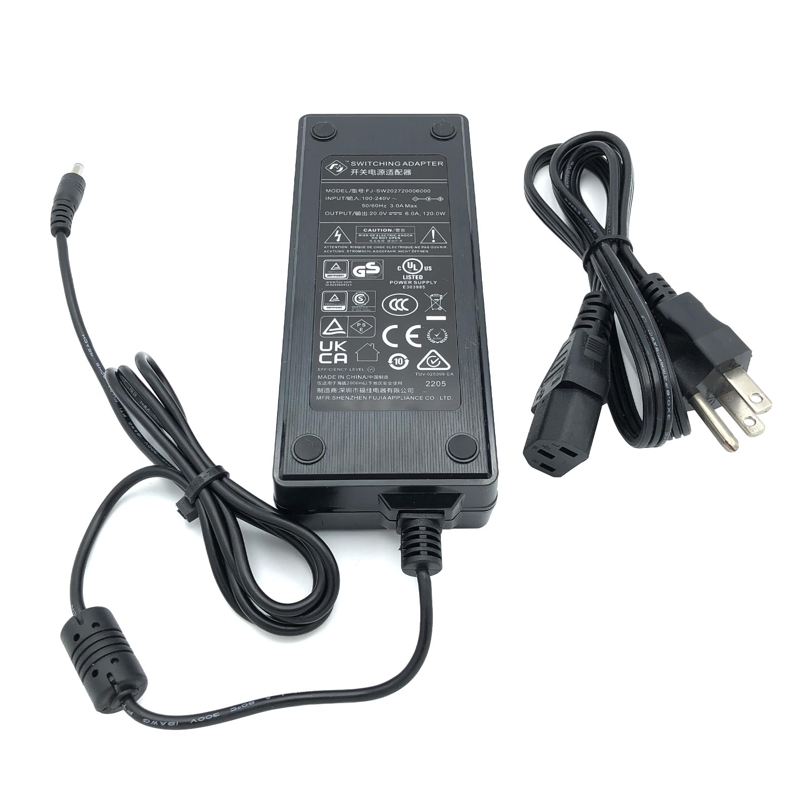 Amazon.com: 120W Shenzhen FJ-SW202720006000 AC Adapter 20V 6A 4.5