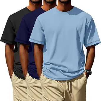  3 Pack Big and Tall T-Shirts for Men L-7xl Tops