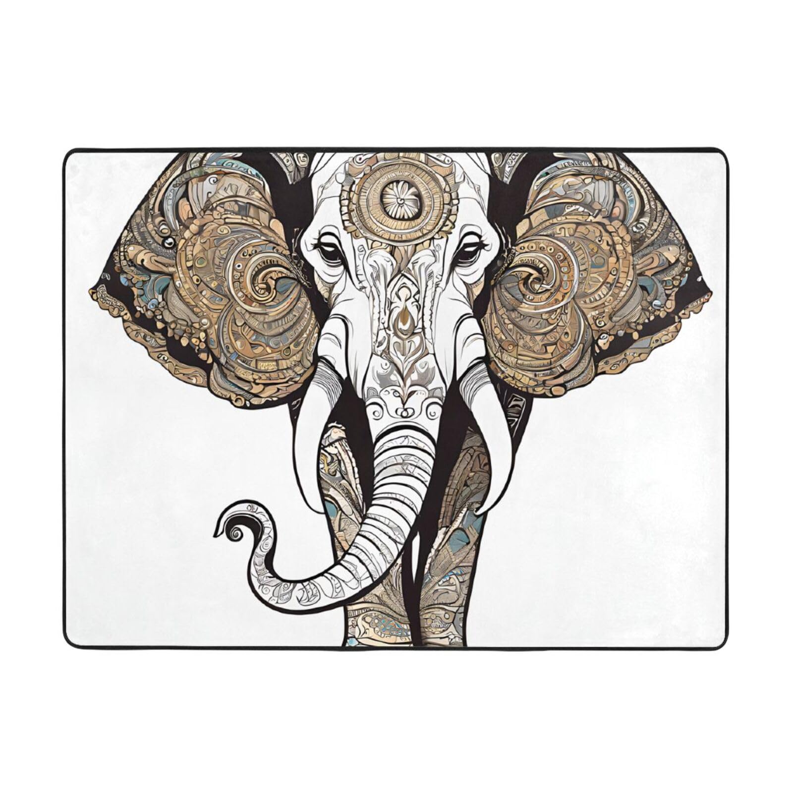 Tapis de salon antidérapant fini les glissades tapis éléphant doux 160x122