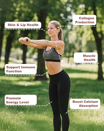Miniatura 7 de Gotas de calcio y magnesio líquido de potasio para apoyo inmunológico + 1000 mg de suplemento de L-lisina para piel y labios - 600 mg de calcio 400