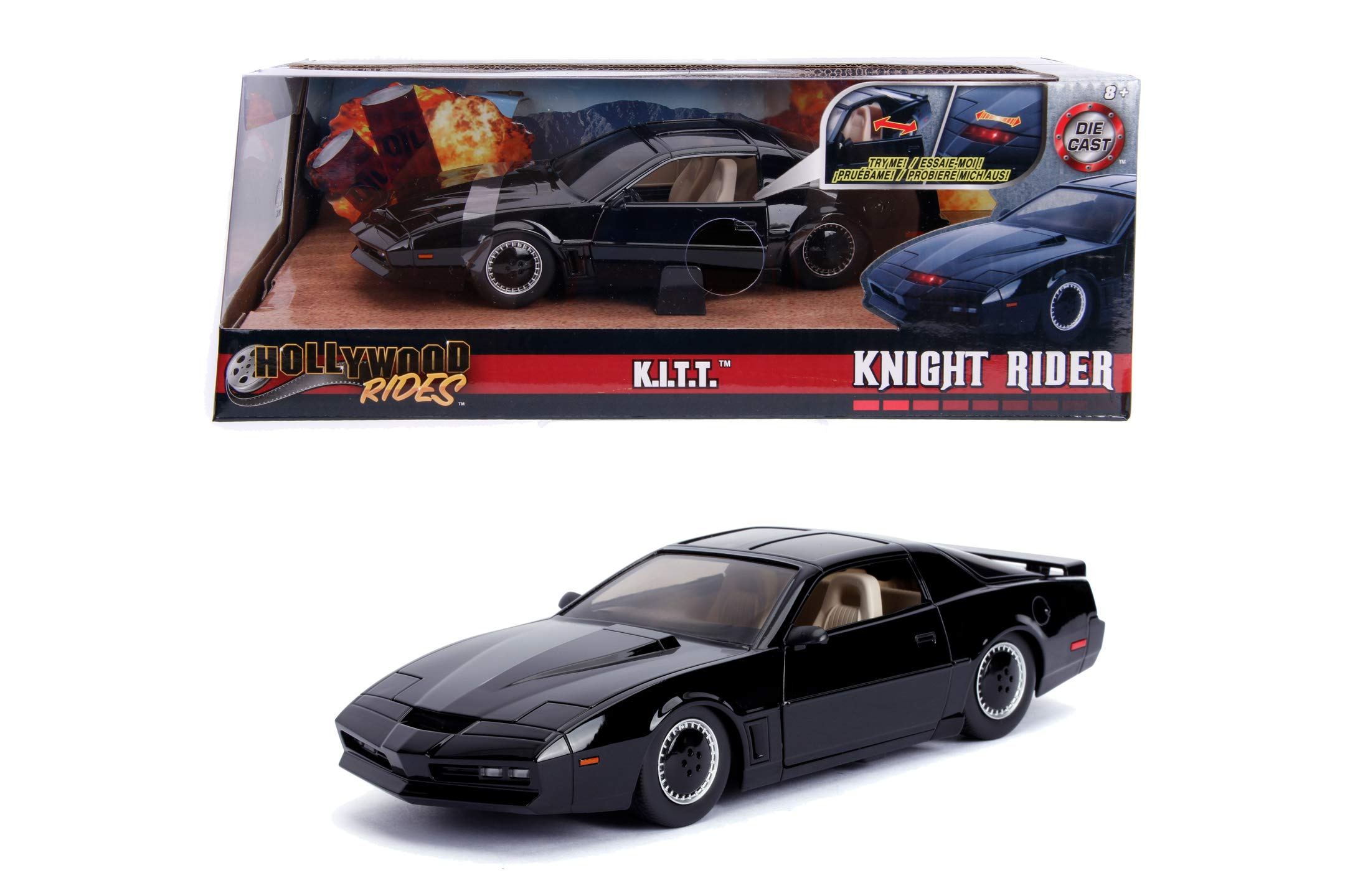 Jada K.I.T.T. Knight Rider Samochód Zabawkowy, Czarny, Od 8 Lat