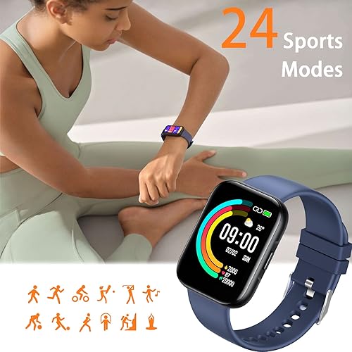 Miniatura 4 de ANCwear Reloj inteligente, reloj de seguimiento de actividad física con frecuencia cardíaca 247, contador de pasos y monitor de sueño, reloj