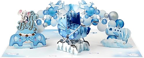 Miniatura 4 de Tarjetas de baby shower para niños, tarjeta de bautismo, tarjeta para bebés nuevos de 6 x 8 pulgadas, tarjetas de regalo, regalos emergentes