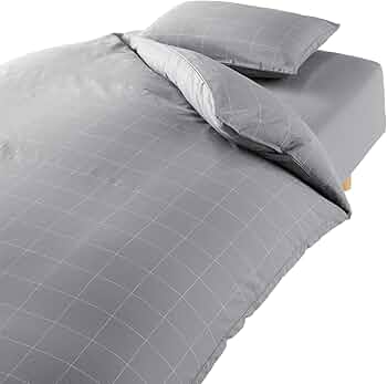 Amazon|無印良品 綿 ベッド用 カバー3点セット S グレーチェック Amazon|無印良品 綿 ベッド用 カバー3点セット S グレーチェック