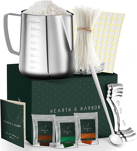 Miniatura 10 de Hearth & Harbor Cera de soja orgánica para hacer velas, suministros de fabricación de velas naturales de 2 libras, sin cera de abejas, sin parafina