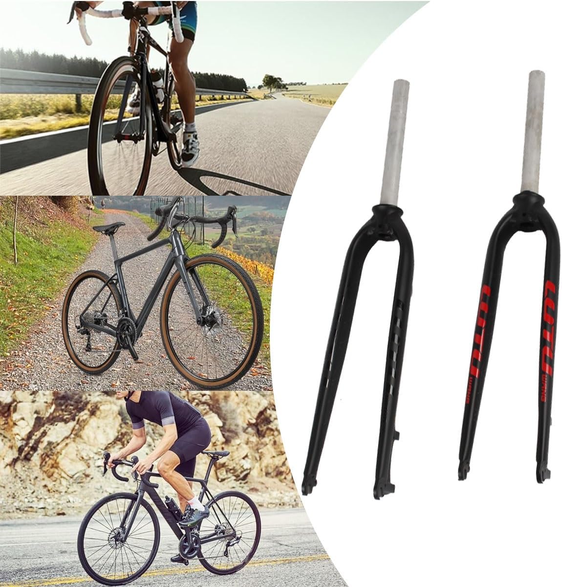 26in 27.5in 29in Aluminum Alloy Mountain Bike Rigid Fork 28.6MM Straight Tube Bikes Fork QR 9 * 100mm Bikes Front Fork Disc Brake Hard Fork