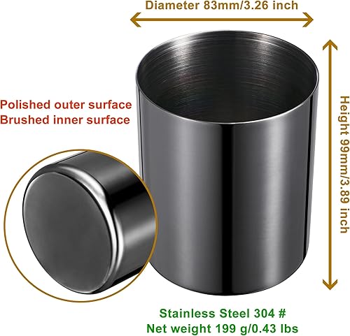 Miniatura 10 de Portalápices de oro rosa para escritorio, taza de lápiz de acero inoxidable, vaso para bolígrafos, maceta de floreros, soporte para brochas de