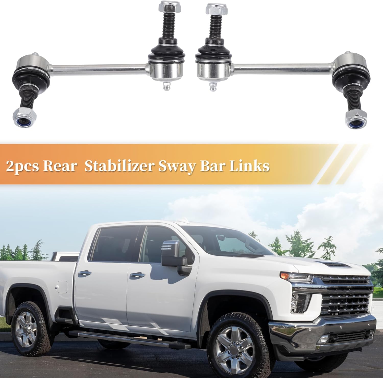 X AUTOHAUX 2pcs Rear Sway Bar Links Stabilizer Link Kit for Chevrolet Trailblazer 2002-2009 for Chevrolet Trailblazer EXT 2002-2006 Suspension Kit No.K6667/K6668