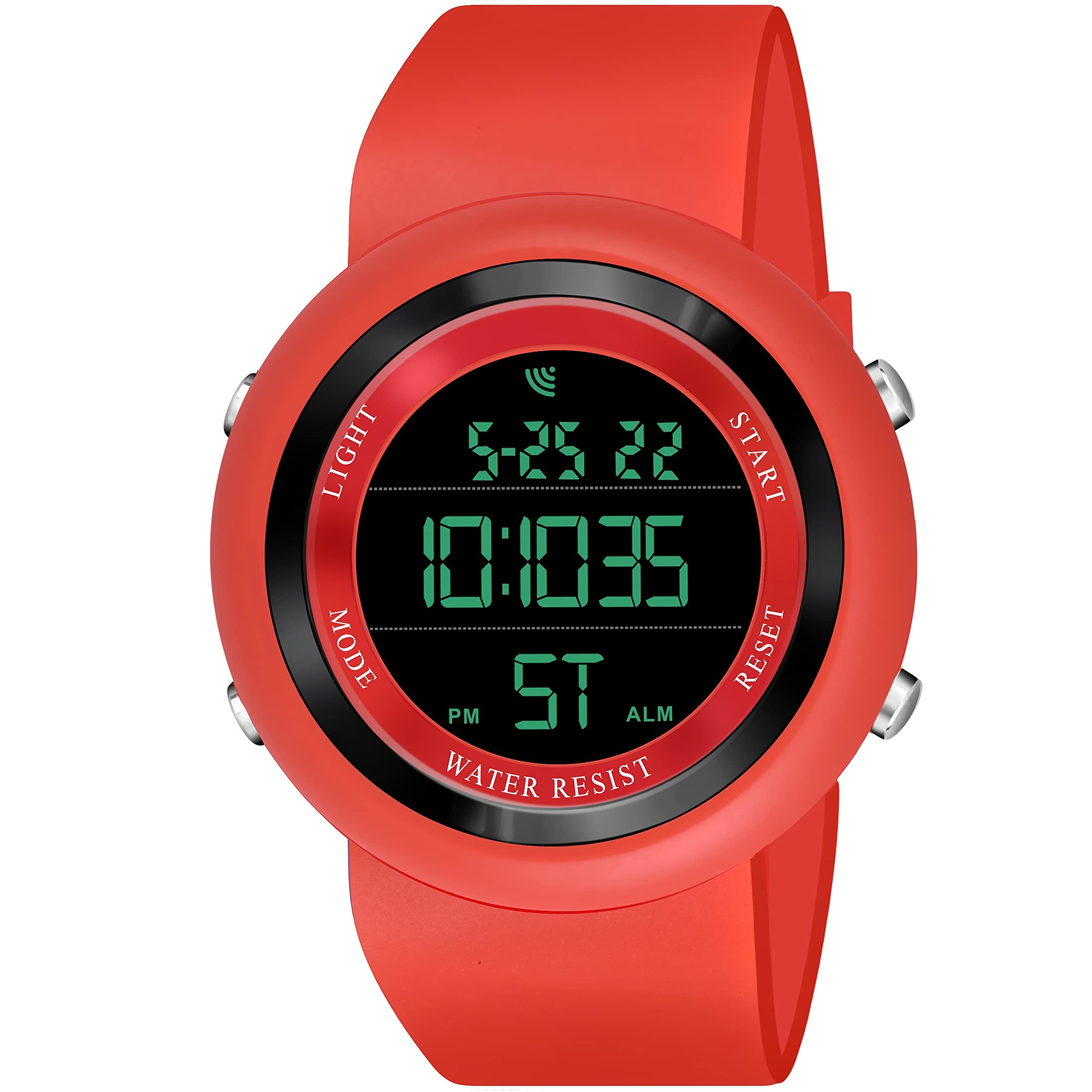 SWADESI STUFF Silicone Multi Function Addi Red Day And Date Alarm Kids Sports Digital Watch For Boys & Girls, Black Dial, Multi-Color Band (B09GFY5NH2) Amazon Price History, Amazon Price Tracker