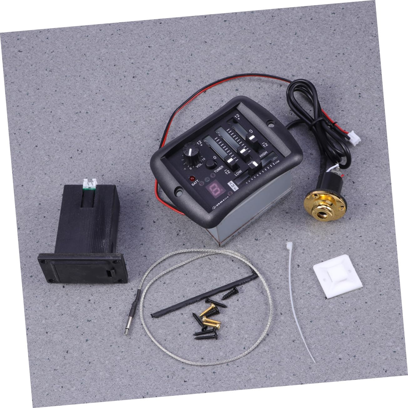Band Gitarren equalizer Pickup Vorverstärker mit Integriertem Stimmgerät und Lautstärkeregler Akustischer Gitarren preamplifier mit Goldfarbenem Geeignet für