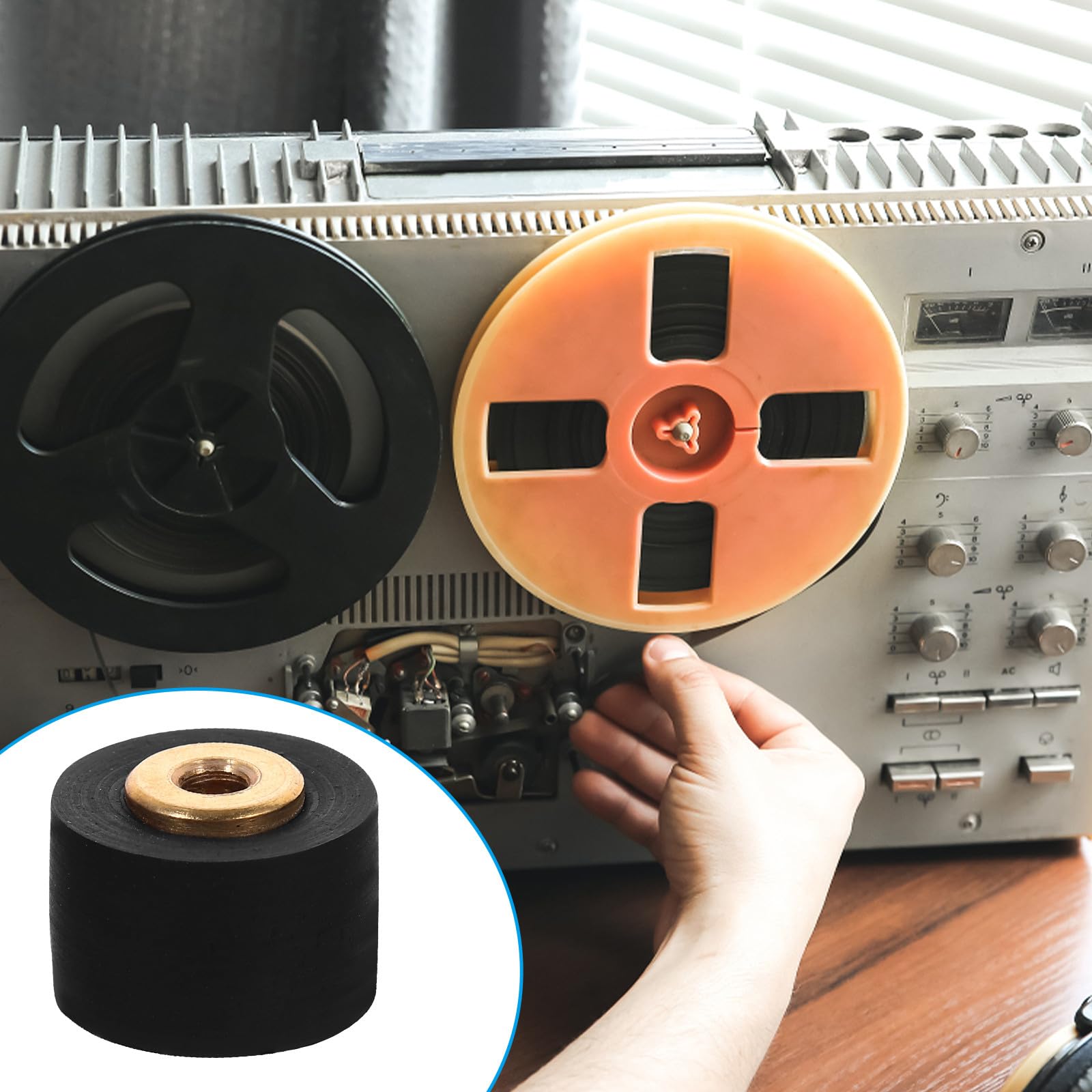 PRETYZOOM 2 Stück Andruckrollen aus Gummi für Tonband Recorder und Player Einfach zu Montieren Schwarzes Reparaturzubehör für Selbstgemacht Enthusiasten und Techniker