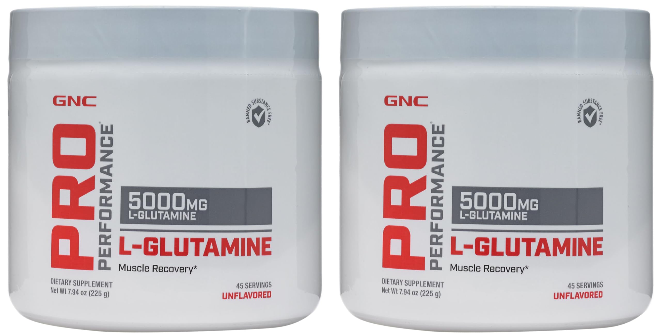 GNC Pro Performance L-Glutamine 5000 mg - 50 Servings - 0.55lbs, 250 gm (Unflavored) (Pack of 2)-image-47