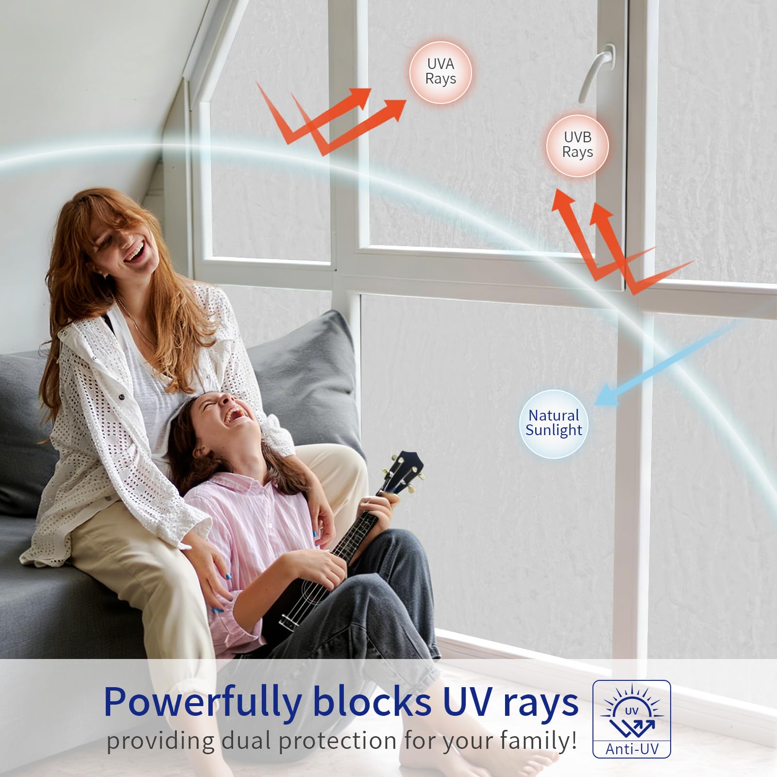 Film de confidentialité pour fenêtre en verre dépoli pour porte de salle de bain - Non adhésif - Bloque les UV - 60 x 200 cm