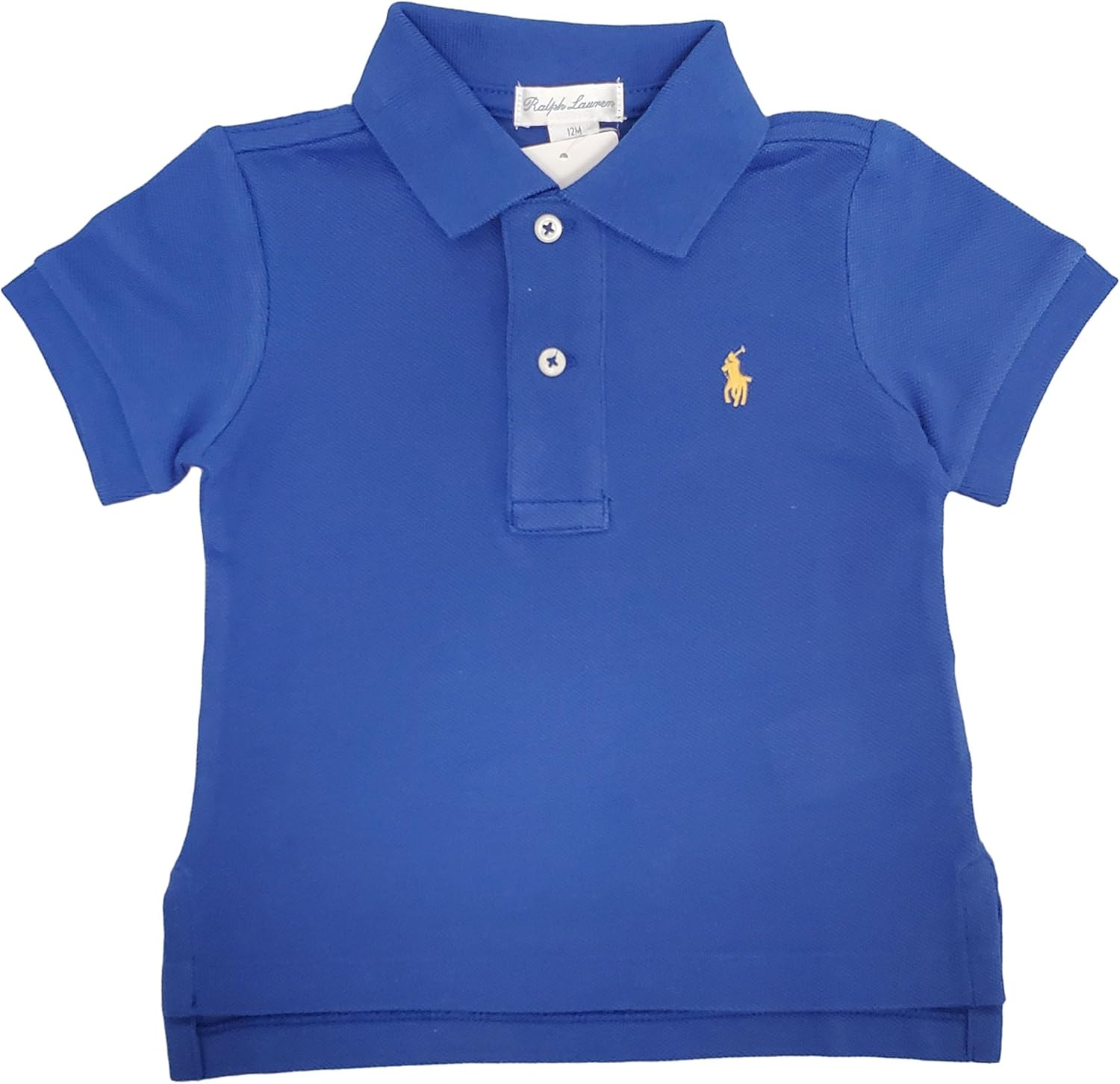 POLO RALPH LAUREN Infant Boys Mesh Classic Fit Polo Shirt (US, Age, 9 Months, Royal Blue (Yellow Pony))